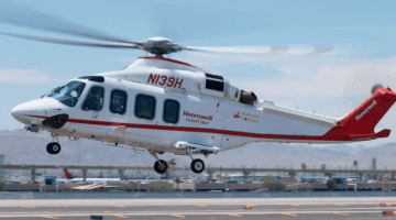 Honeywell’s partnership with Near Earth Autonomy seeks to develop an autonomy solution that is affordable, scalable, and certifiable for future missions, such as bringing autonomy to an AW139 helicopter. (Honeywell photo)